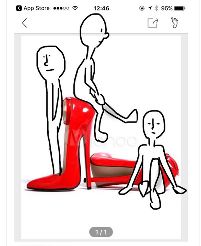 Đôi giày bị dân mạng chế giễu vì chiều cao không tưởng chẳng biết xỏ chân vào kiểu gì