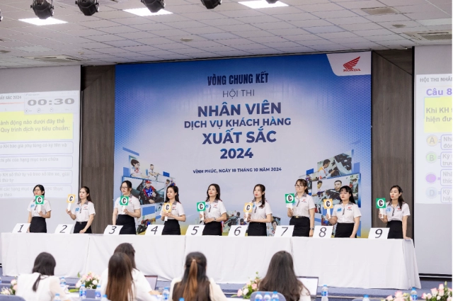 Honda việt nam tổ chức thành công - hội thi nhân viên dịch vụ khách hàng xuất sắc 2024