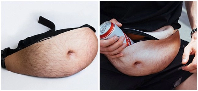 Mẫu túi bụng bia lông lá kì dị của mày râu khiến chị em phát khiếp