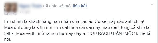 Mẹ bỉm sữa quảng ngãi bức xúc khi mua áo để mong eo thon mà lại bị lừa trắng trợn
