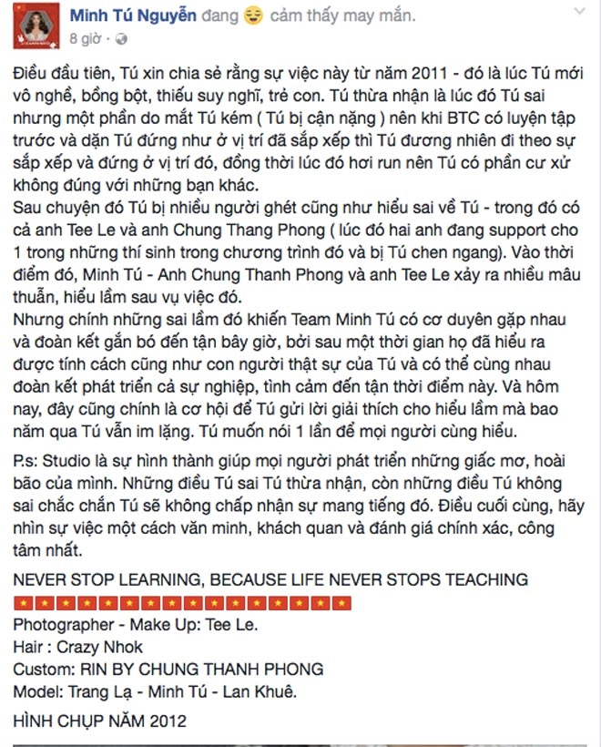 The face việt nam liên tục rò rỉ các clip minh tú lan khuê xô đẩy kém ý thức