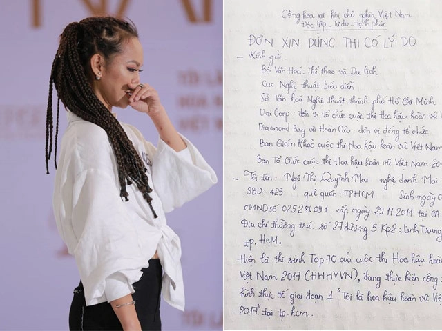 Tiết lộ lá đơn viết tay của mai ngô tố btc hoa hậu hoàn vũ gây ảnh hưởng tâm lý