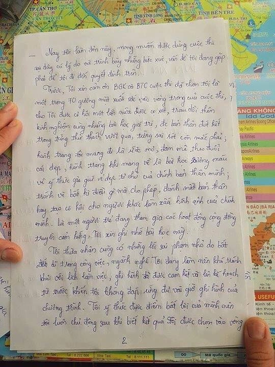 Tiết lộ lá đơn viết tay của mai ngô tố btc hoa hậu hoàn vũ gây ảnh hưởng tâm lý